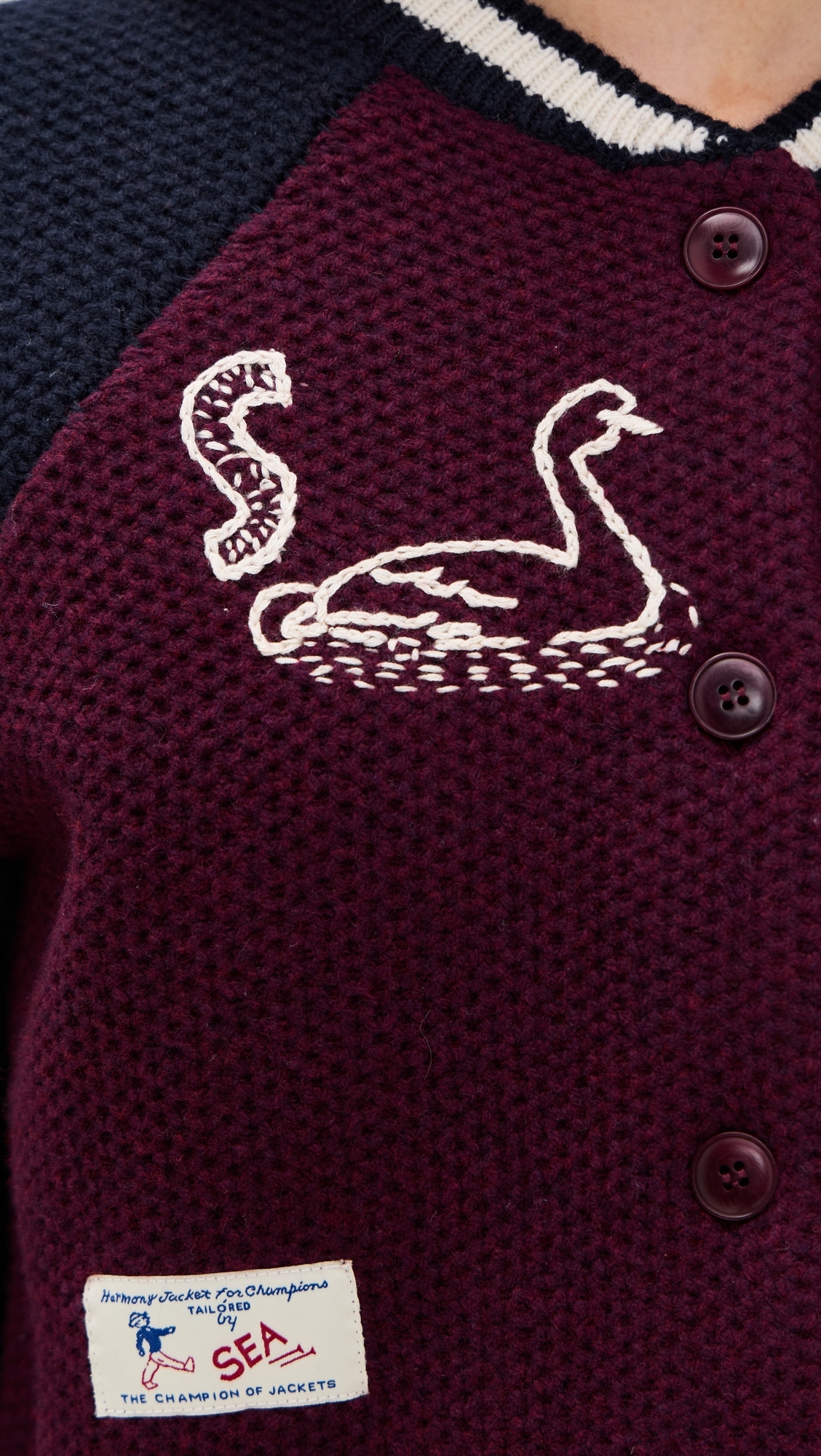 Archer Varsity Knit Cardigan Navy