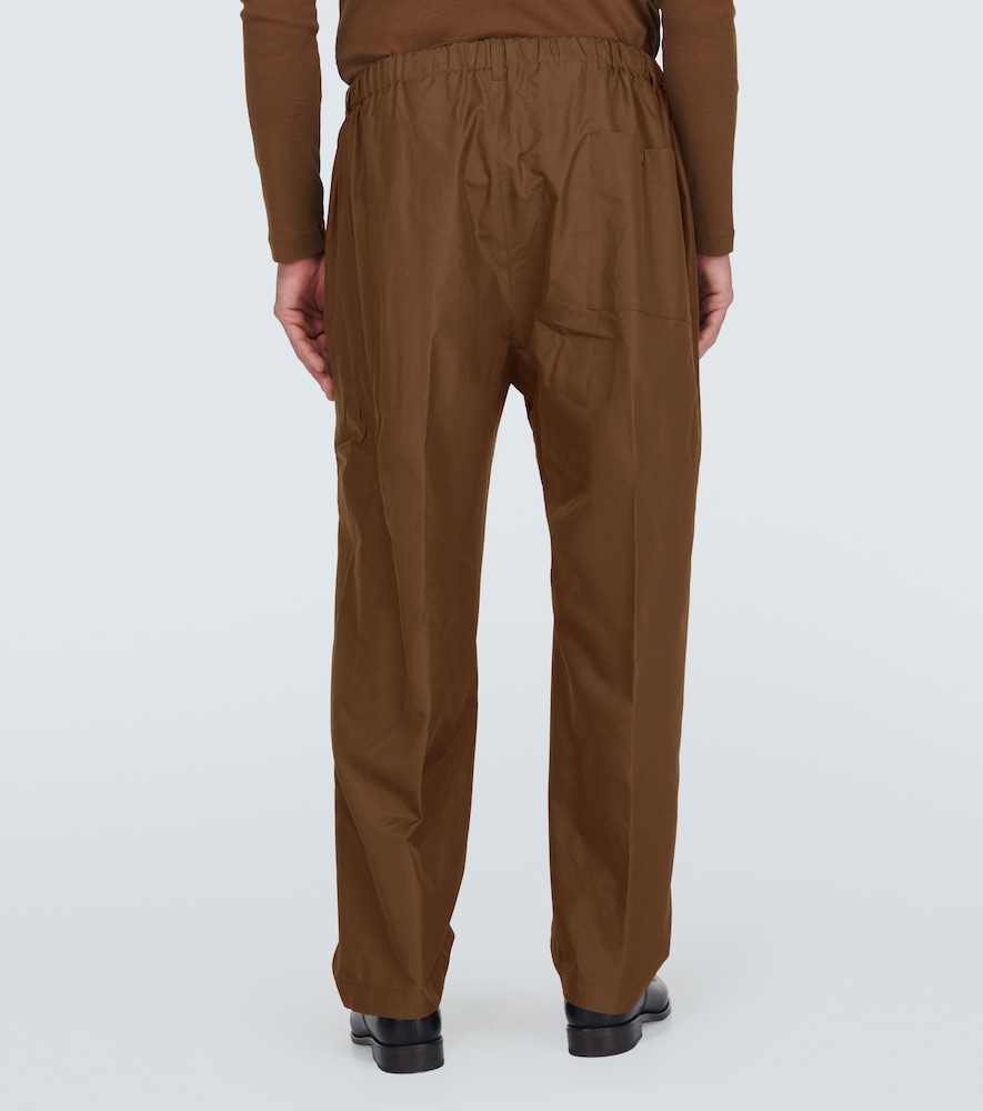 Silk straight pants