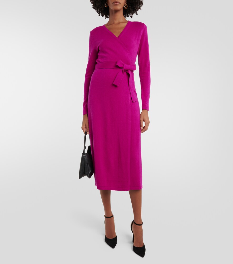 Astrid wool and cashmere wrap dress