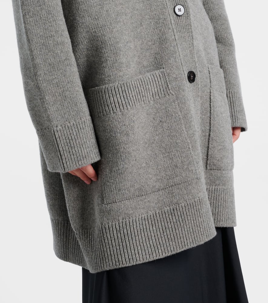 Wool, cotton, and cashmere-blend cardigan