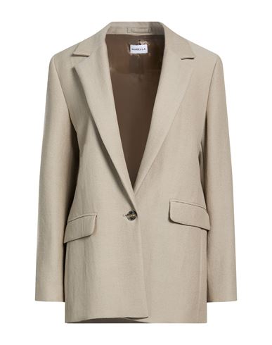 Woman Blazer Khaki Size 12 Virgin Wool, Viscose