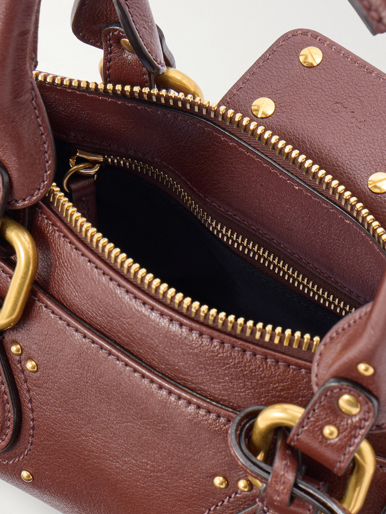 Paddington Embellished Leather Tote - Brown