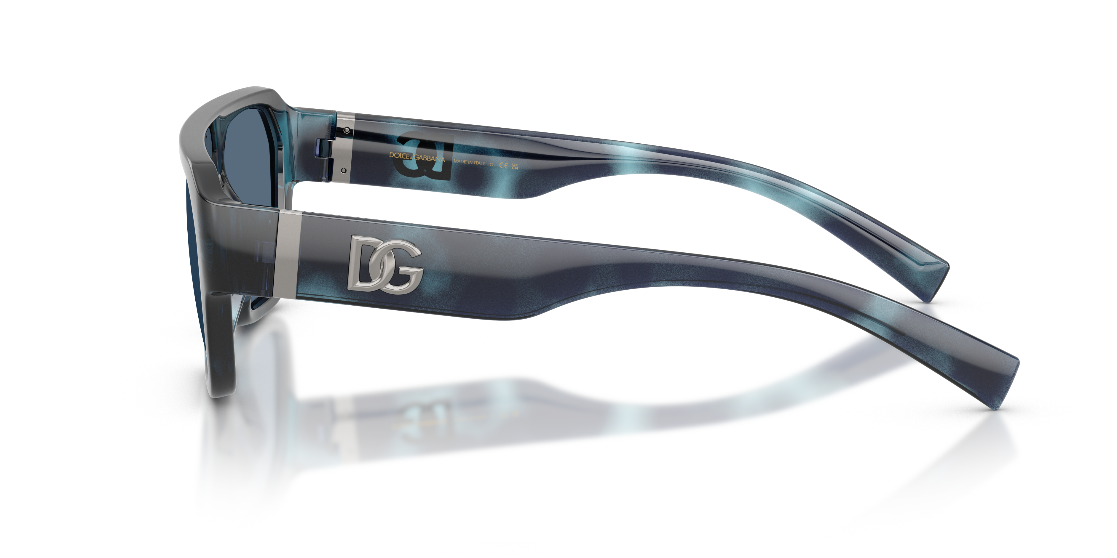 Dolce & Gabbana Man Dolce & Gabbana DG6206 344380 Sunglasses Injected Blue Blue Squared Norma
