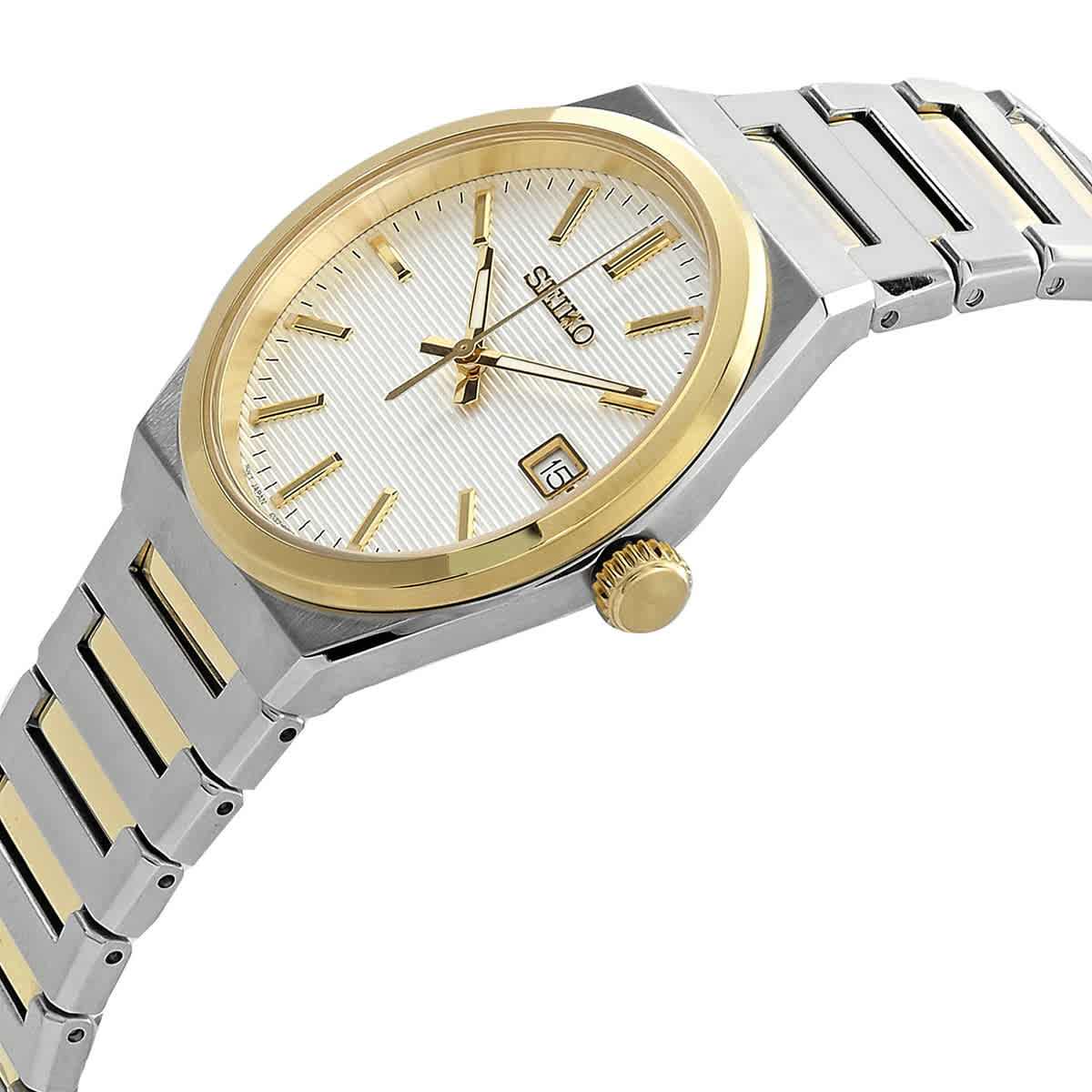 Classic Quartz White Dial Two-Tone Mens Watch SUR558P1