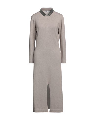 Woman Maxi dress Light brown Size 2 Virgin Wool, Silk, Cashmere