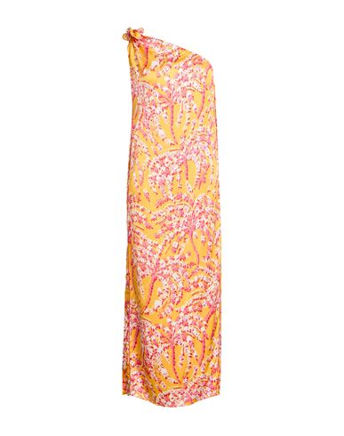 Woman Maxi dress Yellow Size M/L Viscose