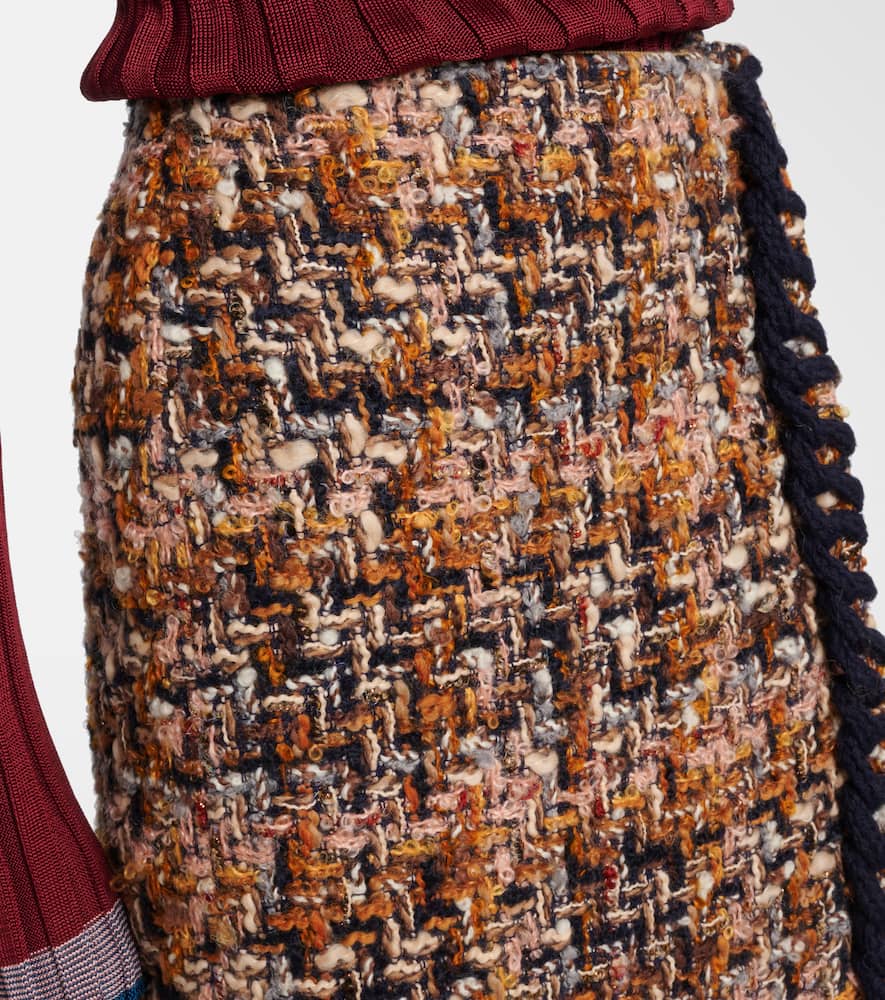 Wool, mohair, and cotton-blend miniskirt