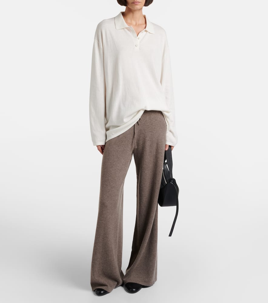 Caisa cotton and cashmere polo sweater