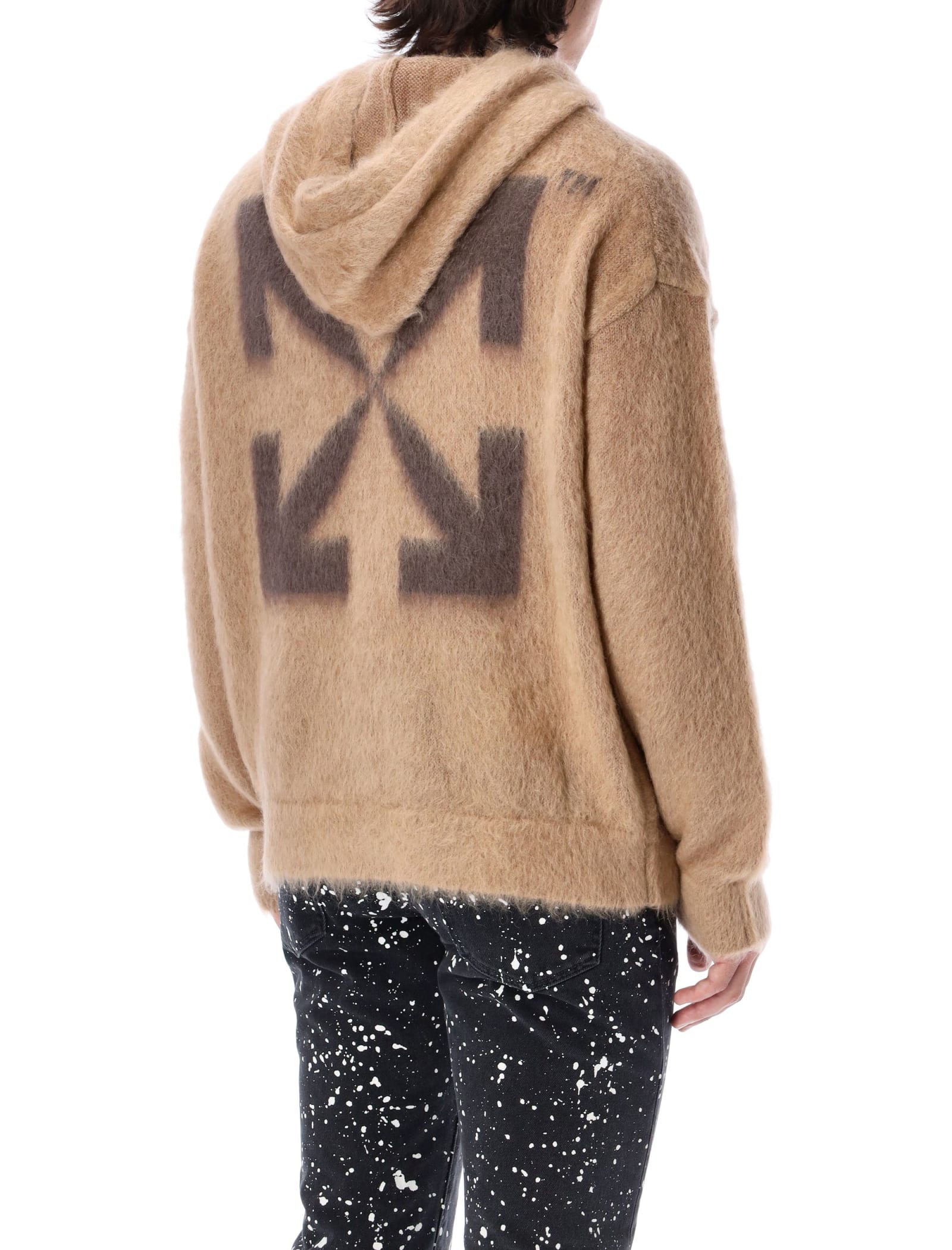 Arrows brushed drawstring hoodie