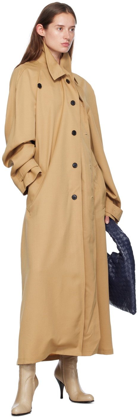 MARIE ADAM-LEENAERDT Beige Pinched Trench Coat