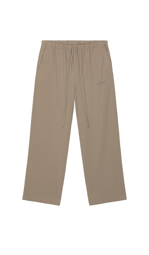 Stampd Nylon Wide Leg Pant in Sepia. L also in M, S, XL/1X