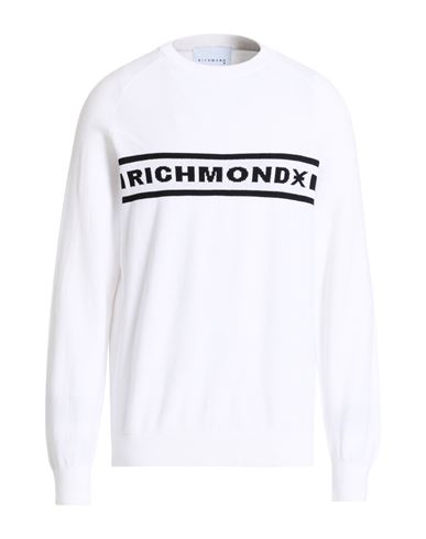 Man Sweater White Size L Cotton