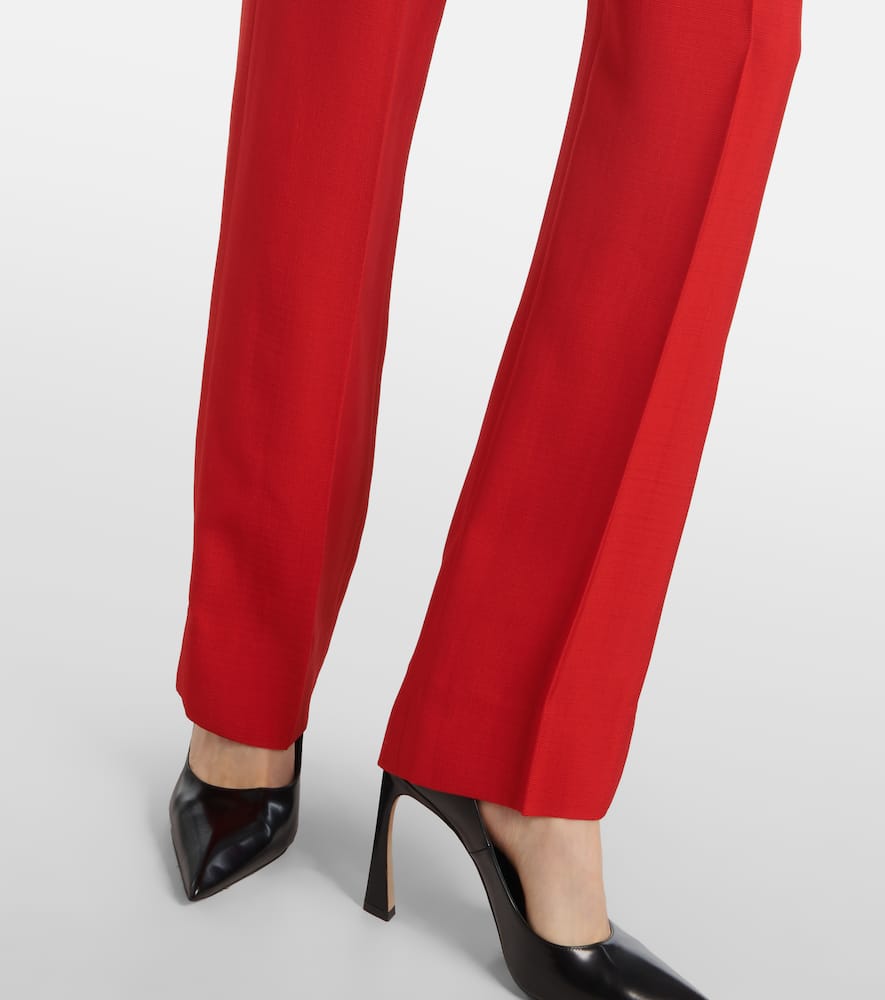 Mid-rise tapered pants