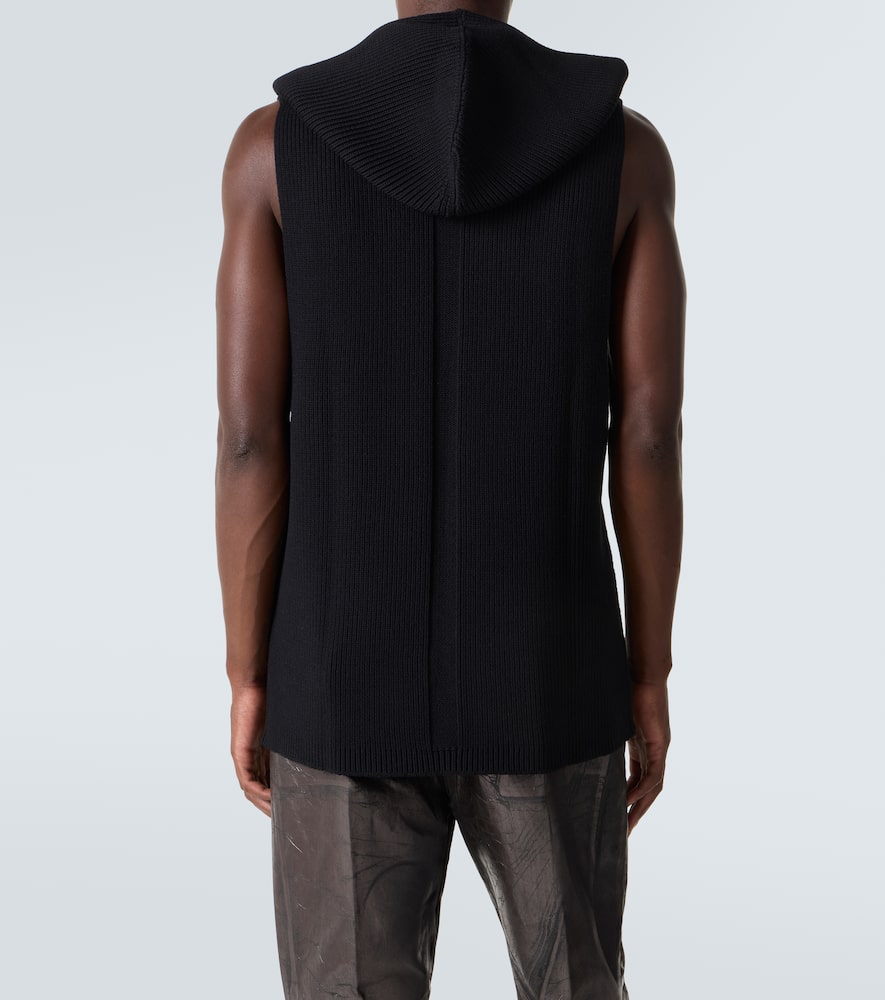Ribbed-knit virgin wool sweater vest