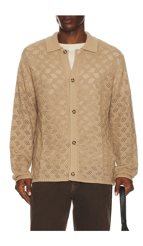 Les Deux Eloi Knit Shit in Brown. - M also in L, S, XL/1X