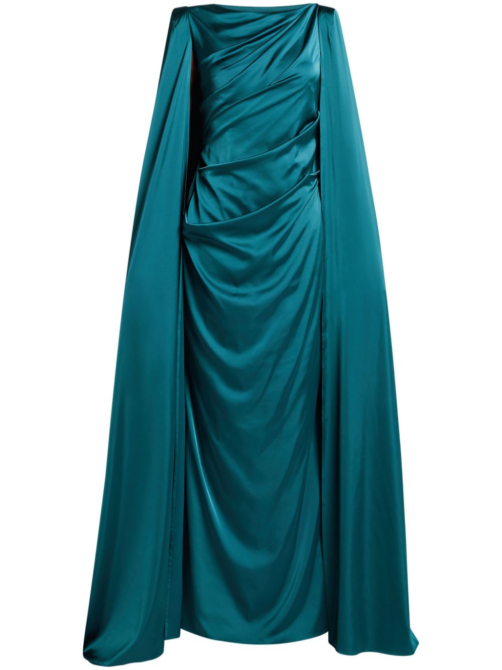 Draped cape dress - Green