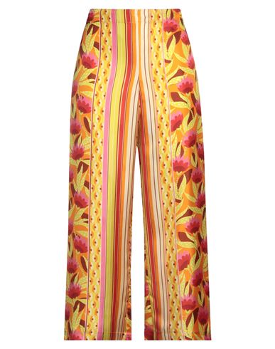 Malìparmi Woman Pants Orange Size 4 Silk