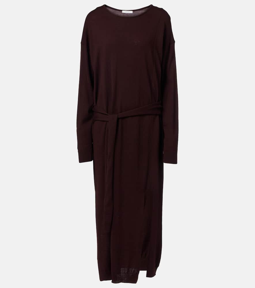 Belted sweater dress