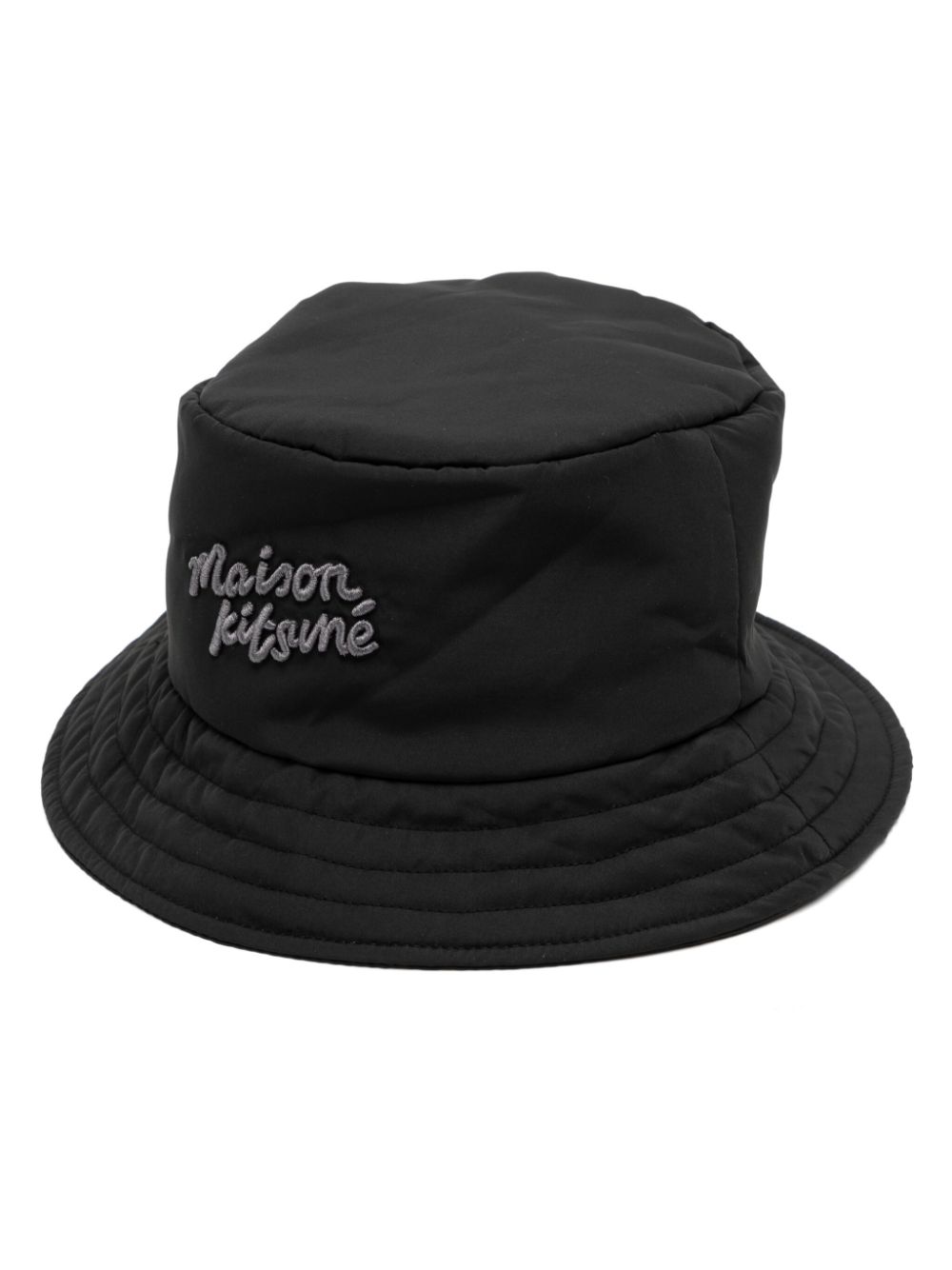 Logo-embroidered bucket hat - Black
