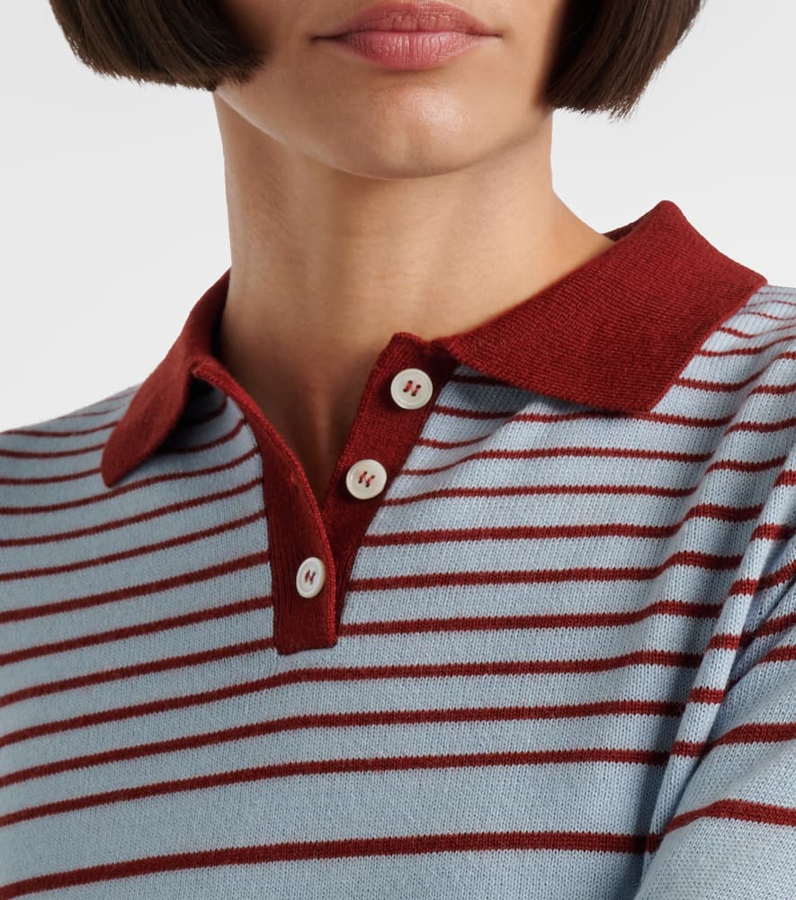 Striped polo sweater