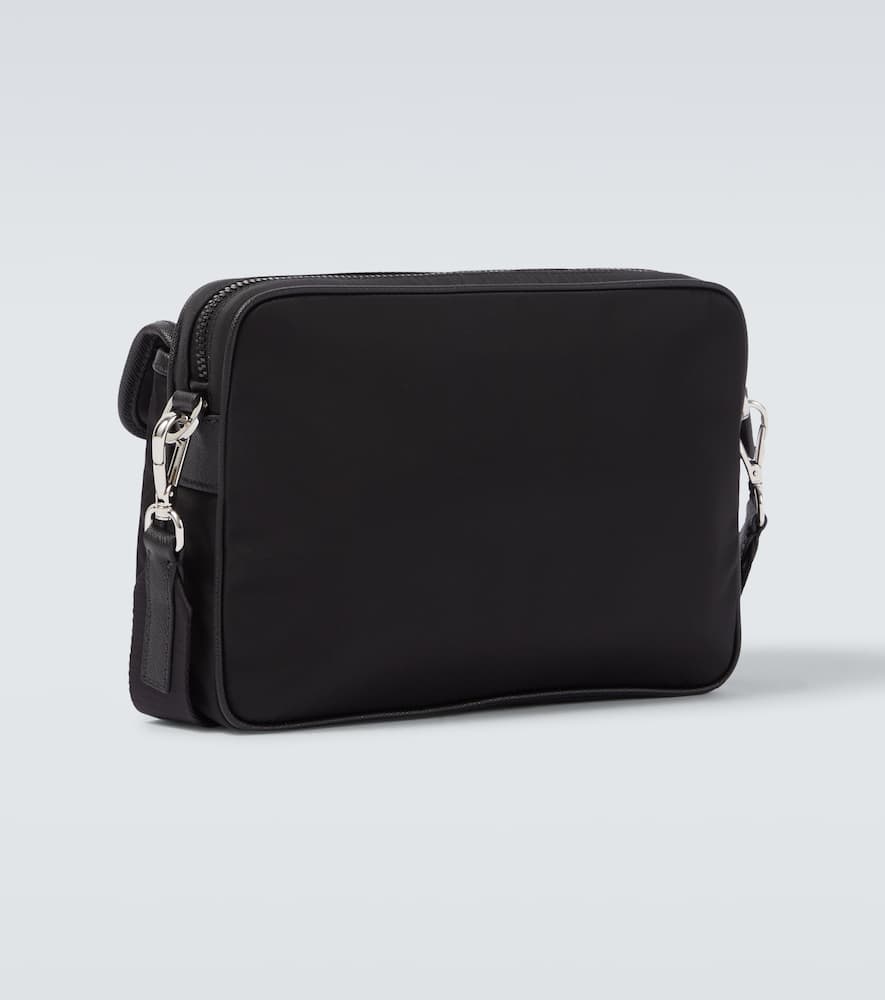 Re-Nylon leather-trimmed shoulder bag