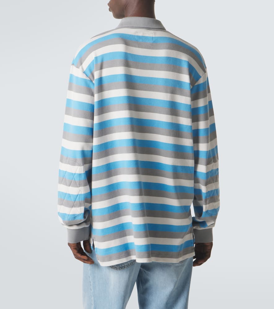 Striped cotton polo shirt