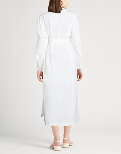 Woman Midi dress White Size 6 Cotton, Polyester