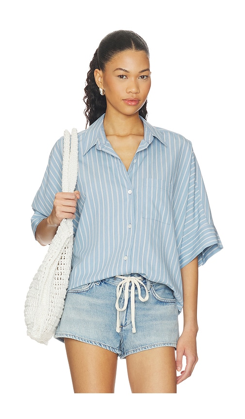 Citizens of Humanity Claire Origami Shirt in Blue. - S also in XS, M
