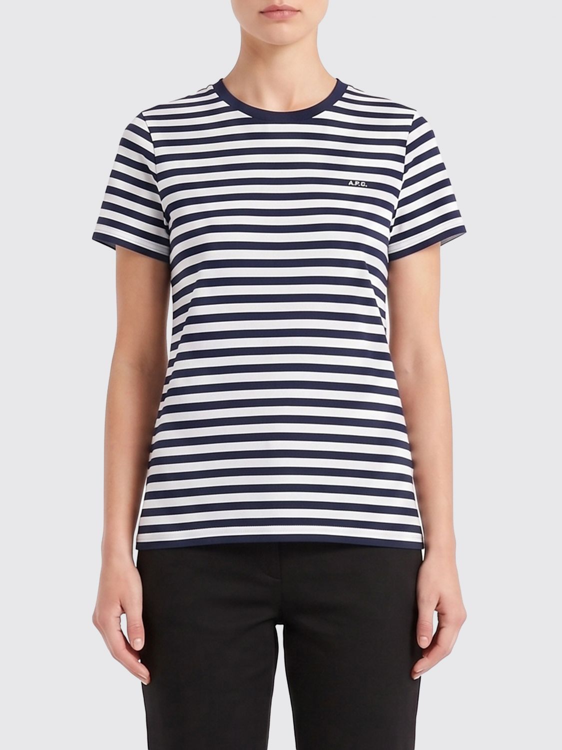 A. P.C. Striped Cotton T-Shirt