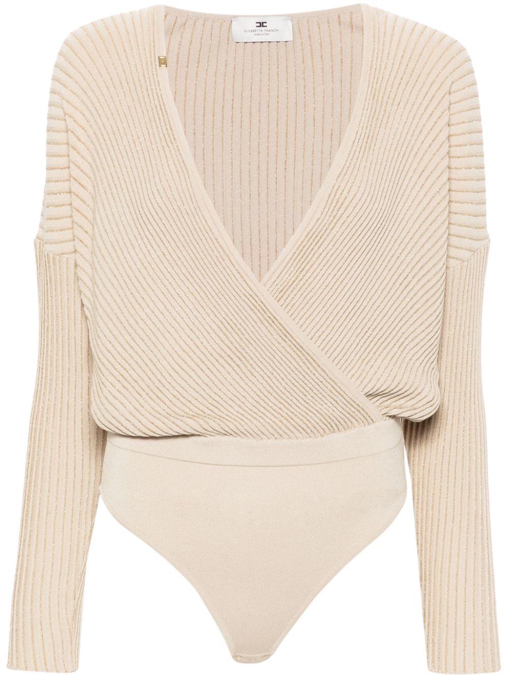 Logo-plaque bodysuit - Neutrals