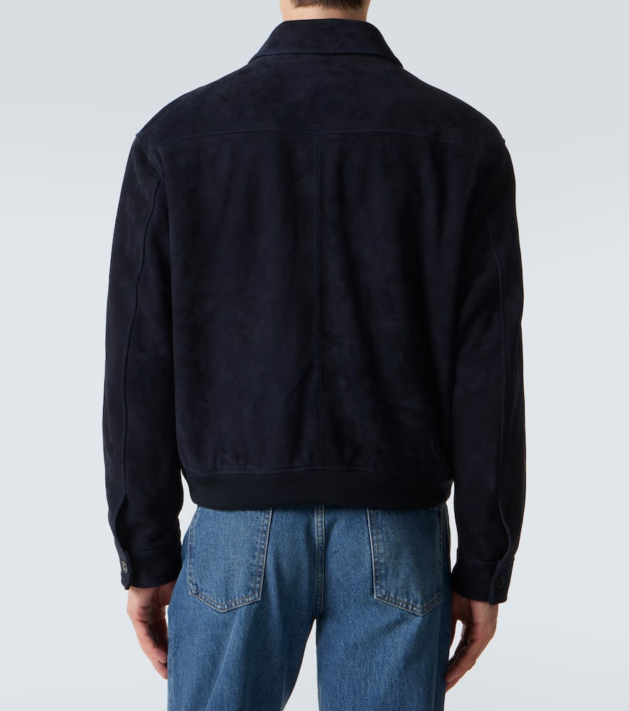 Suede blouson jacket