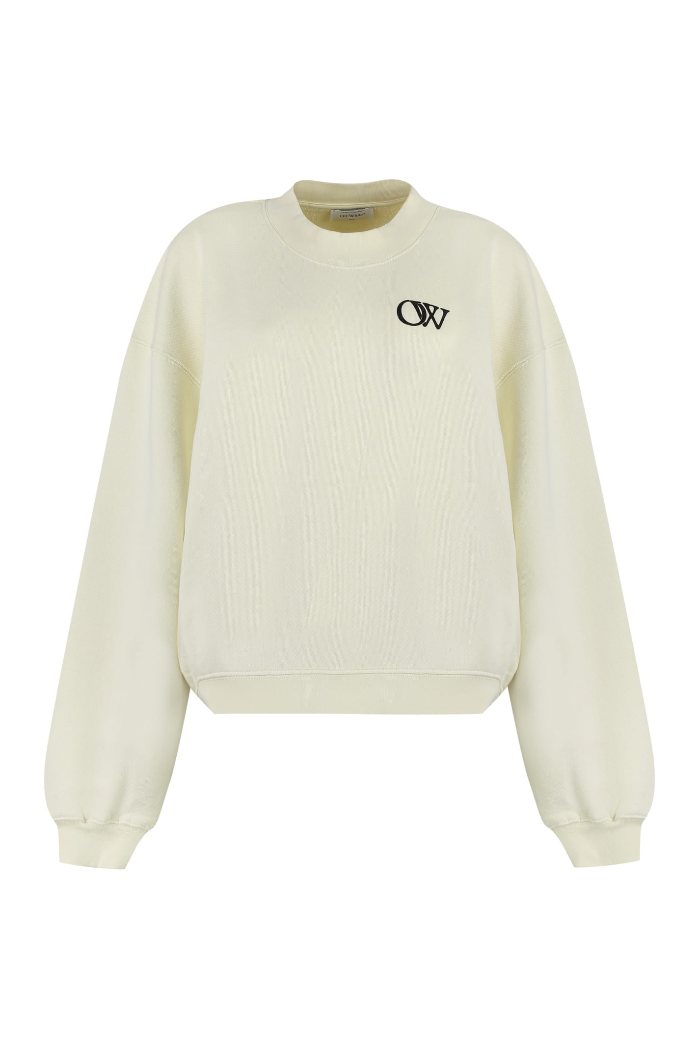 OW-print cotton sweatshirt