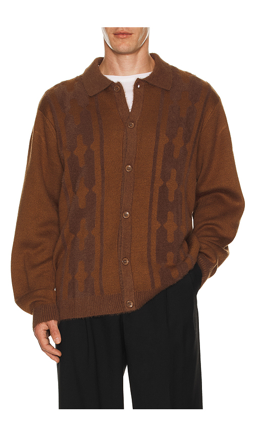 HUF Patterson Sweater in Brown. L. Also in XL/1X