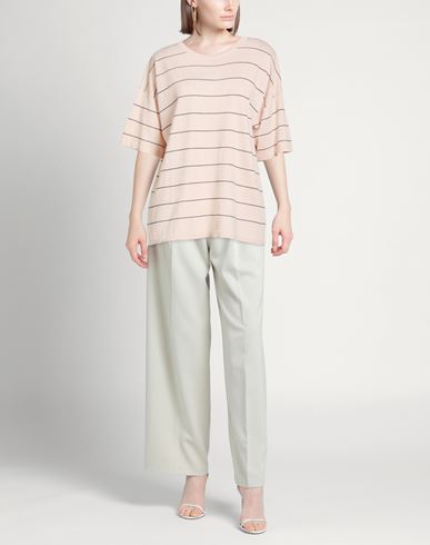 Woman Sweater Sand Size 8 Linen, Cotton
