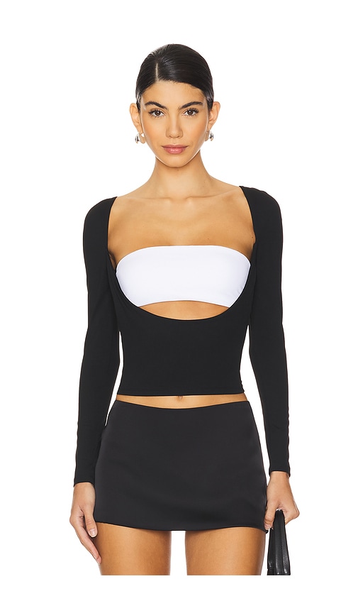 ALL THE WAYS Rocco Cut Out Top in Black. - XL also in
