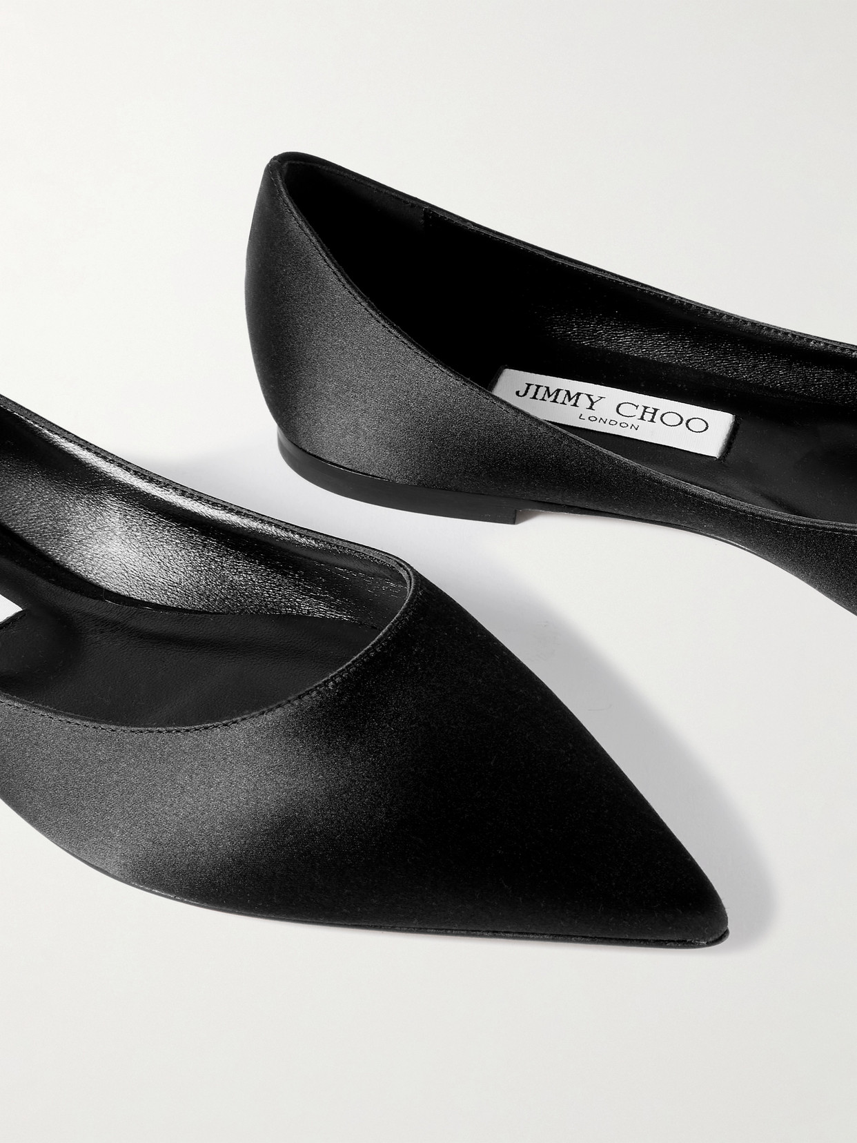 Love Satin Flats - Black