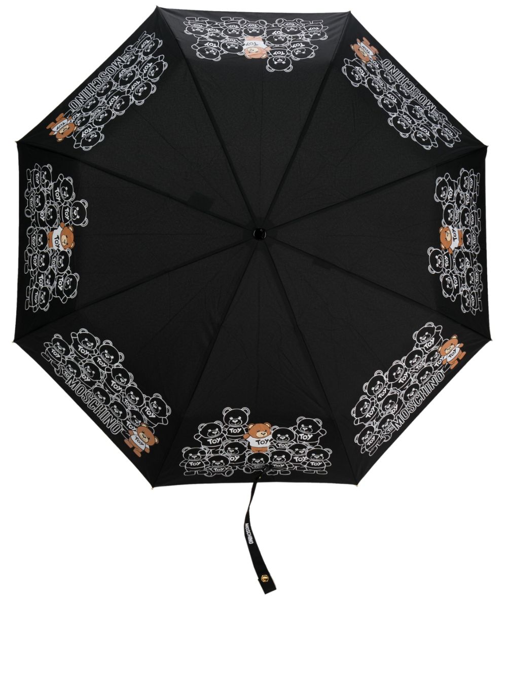 Teddy Bear-motif compact umbrella - Pink