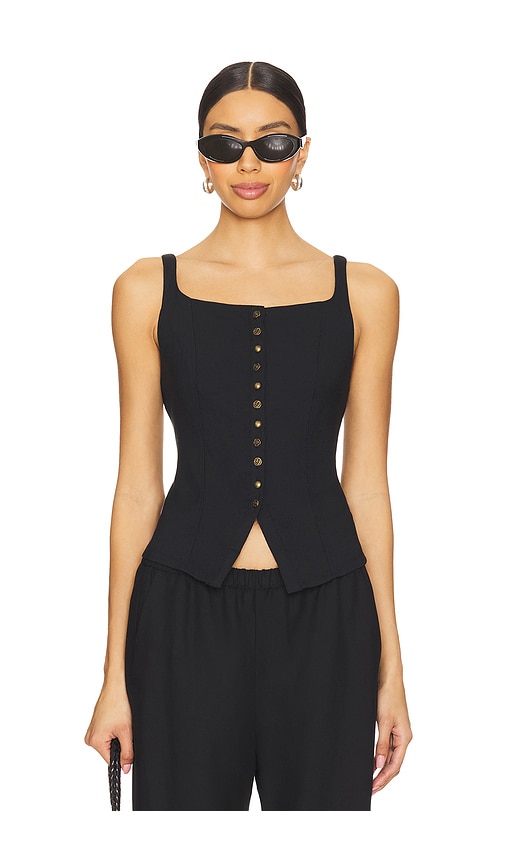 Free People A Moment In Time Vest in Black. - XL also in