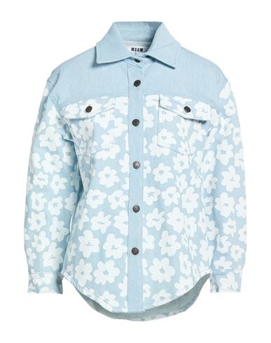 Woman Denim shirt Blue Size 0 Cotton