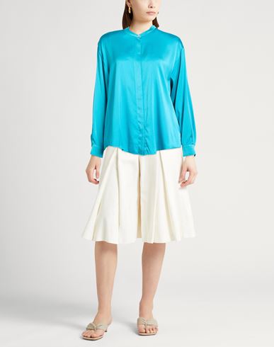 Forte_forte Woman Shirt Turquoise Size 1 Silk, Elastane