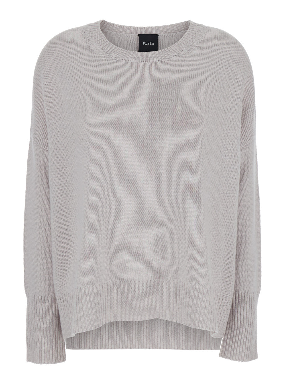 Oversized Cashmere Crewneck Sweater — Gray