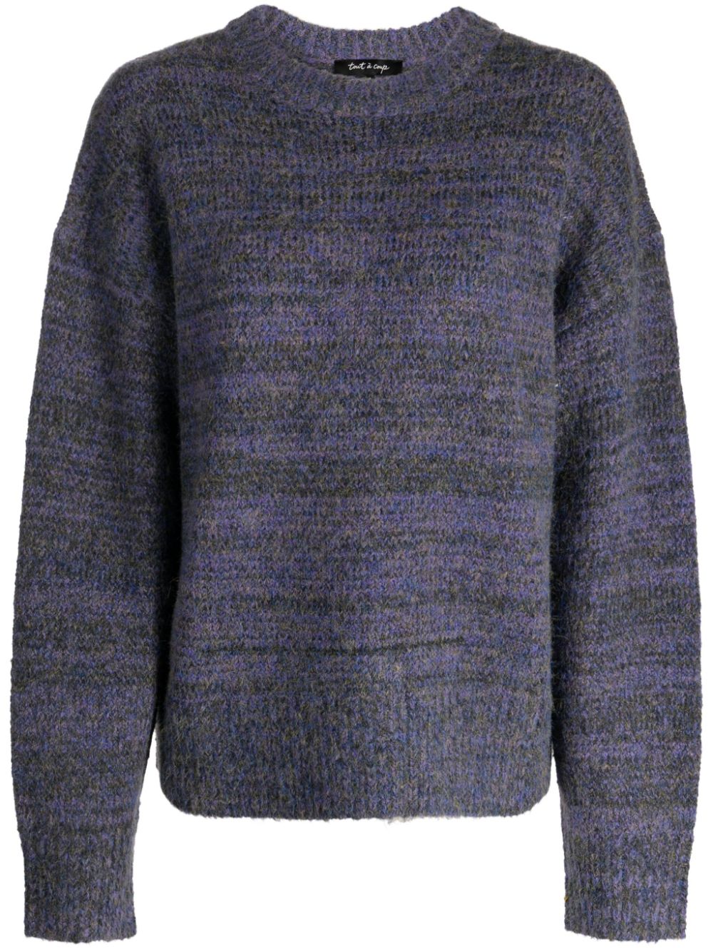 Crew-neck long-sleeve jumper - Purple