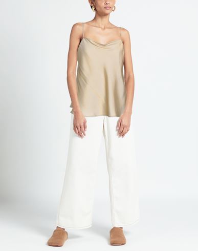 Woman Top Beige Size 8 Viscose, Polyester