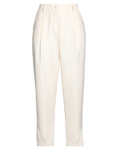 Woman Pants Ivory Size 6 Polyester