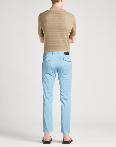 Man Pants Light blue Size 32 Cotton, Elastane