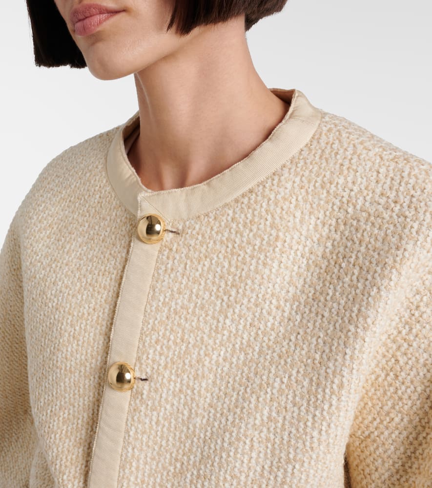 Trim cropped jacket