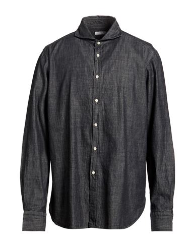 Man Denim shirt Charcoal Size 17 Cotton