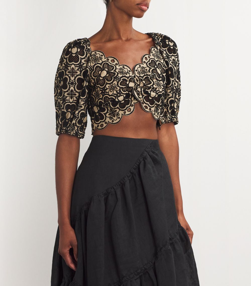 Broderie Anglaise Crop Top