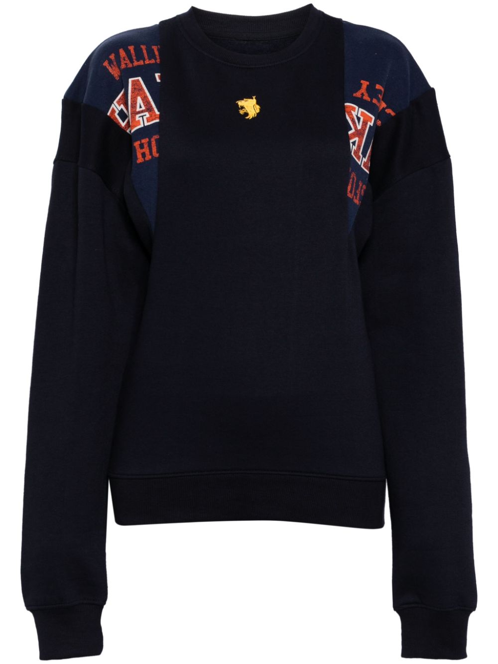 Logo-print cotton sweatshirt - Blue
