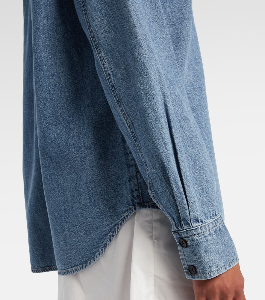 Low Collar denim shirt